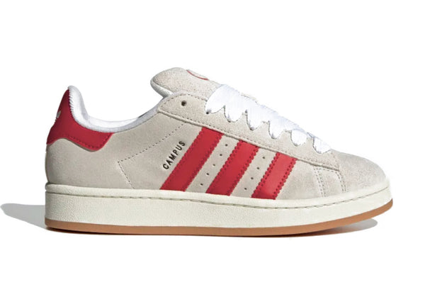 adidas campus 00s crystal white better scarlet (women's)