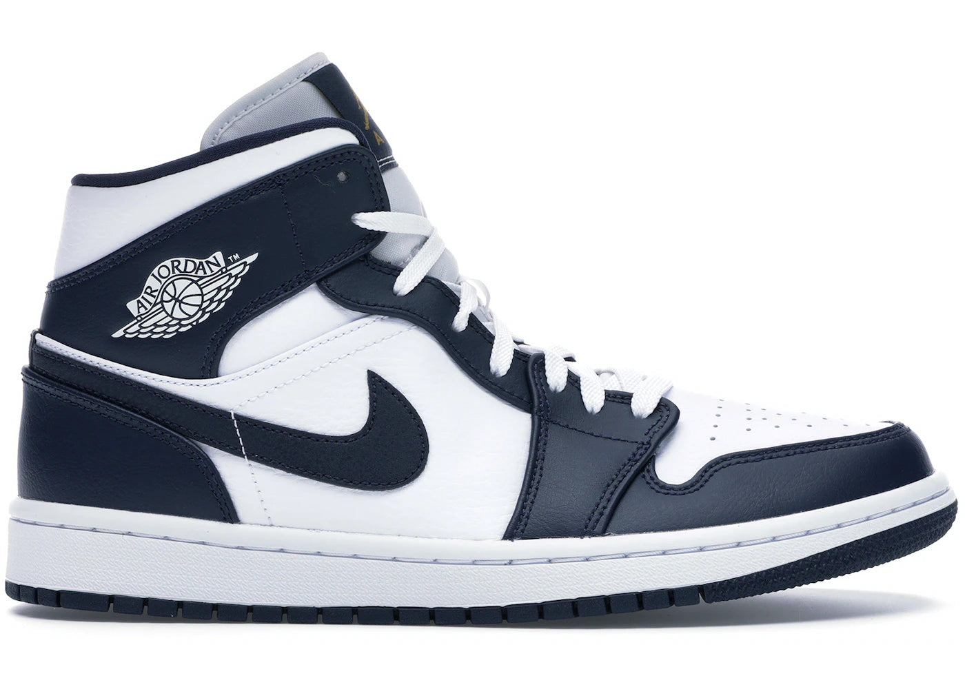 jordan 1 mid white metallic gold obsidian (Special)