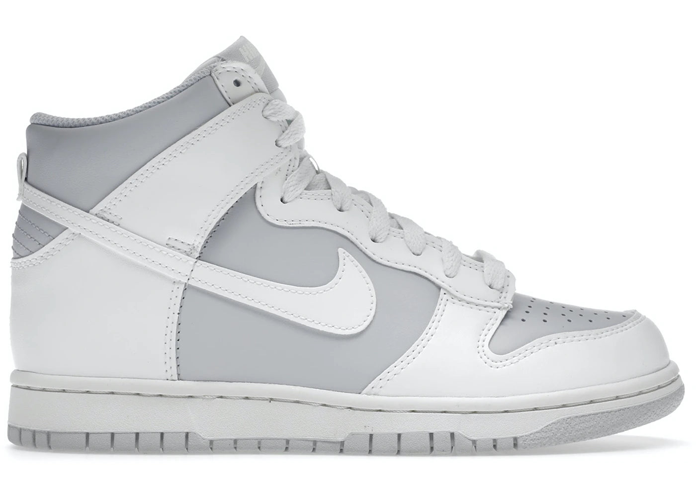 nike dunk high summit white football grey (gs)