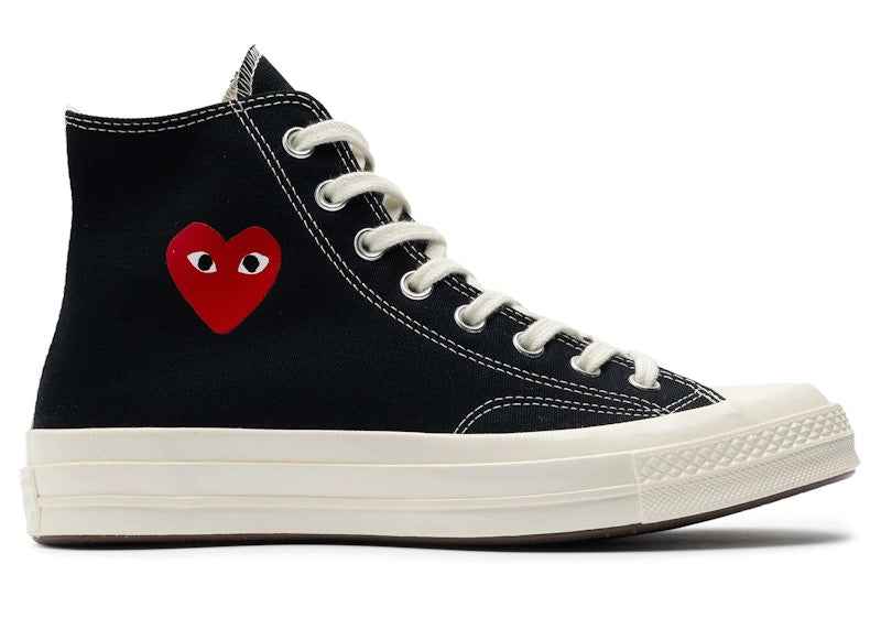 converse chuck taylor all star 70 hi comme des garcons play single heart black