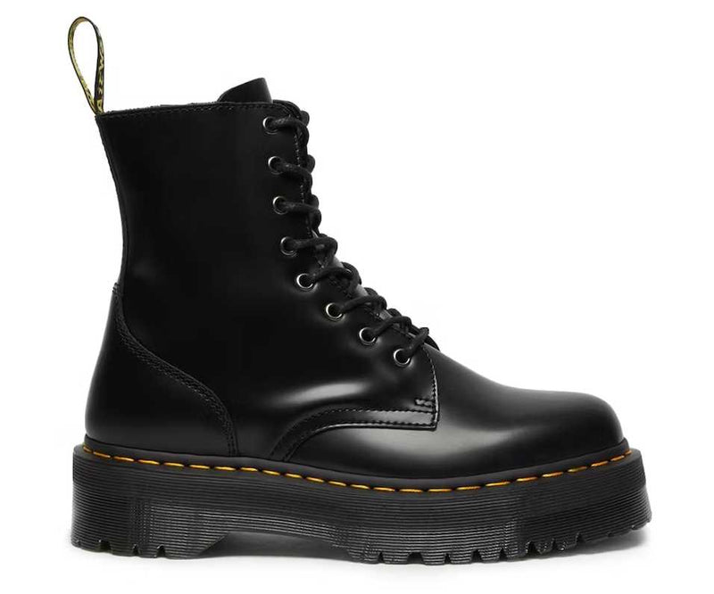 dr. martens jadon platform boots black smooth leather