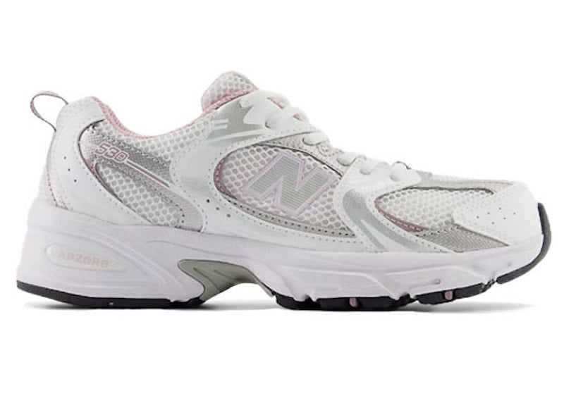 new balance 530 white mid century pink (gs)