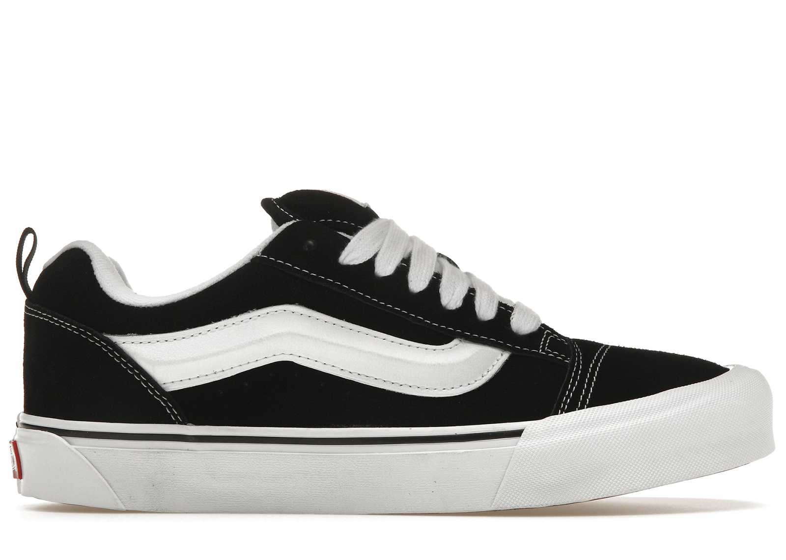 vans knu skool black white