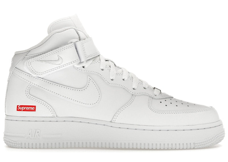 nike air force 1 mid supreme white