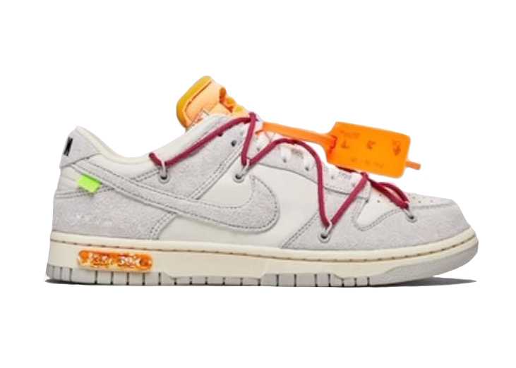 nike dunk low off-white lot 35