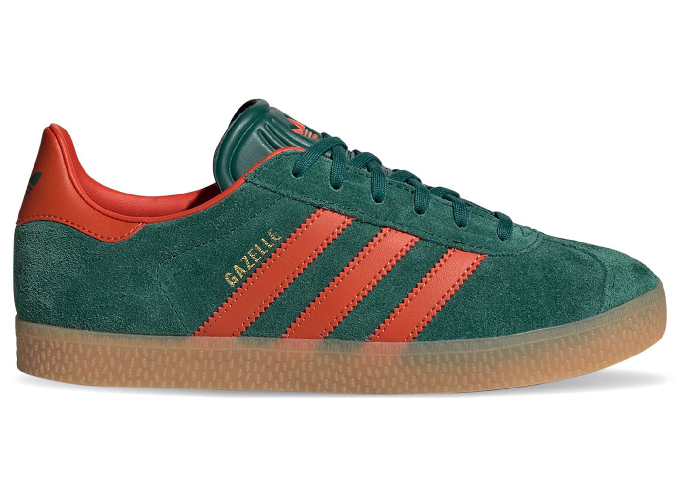 adidas gazelle collegiate green preloved red (gs)