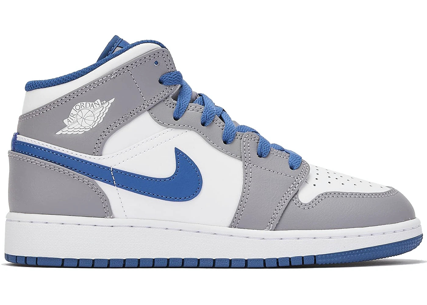 jordan 1 mid true blue cement (gs)