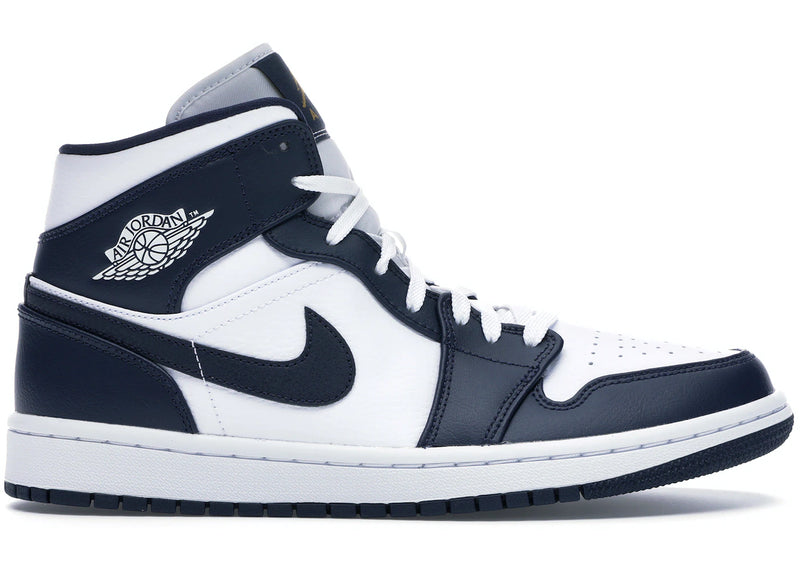 jordan 1 mid white metallic gold obsidian