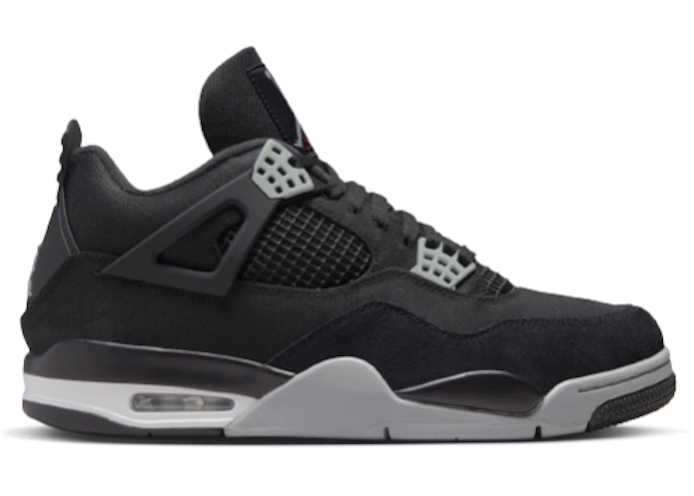 jordan 4 retro black canvas (gs)