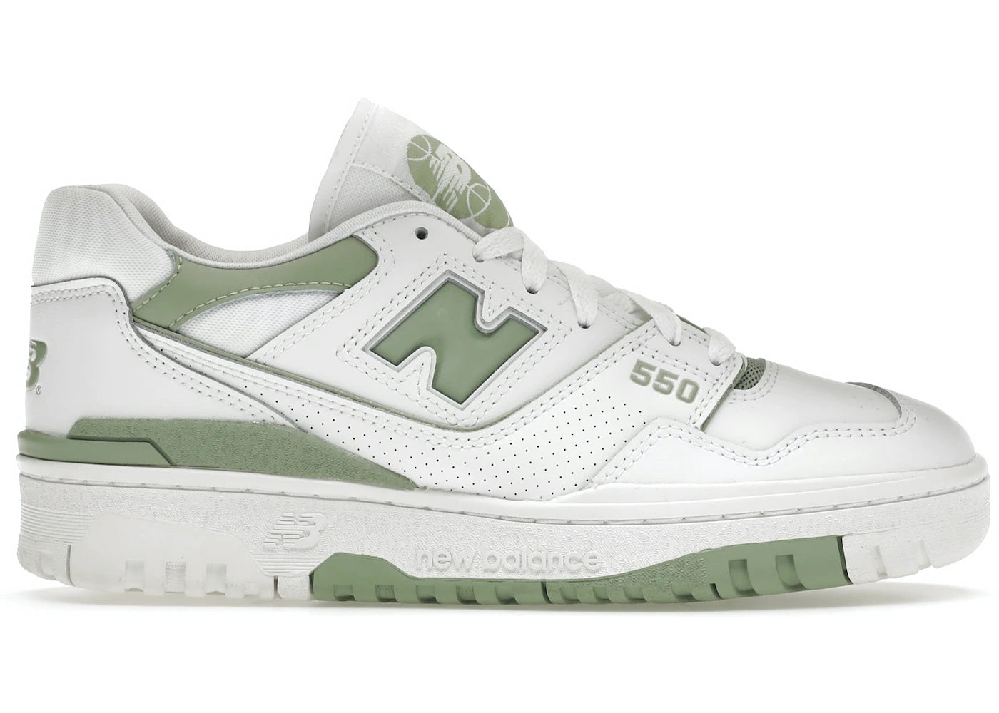 new balance 550 white mint green