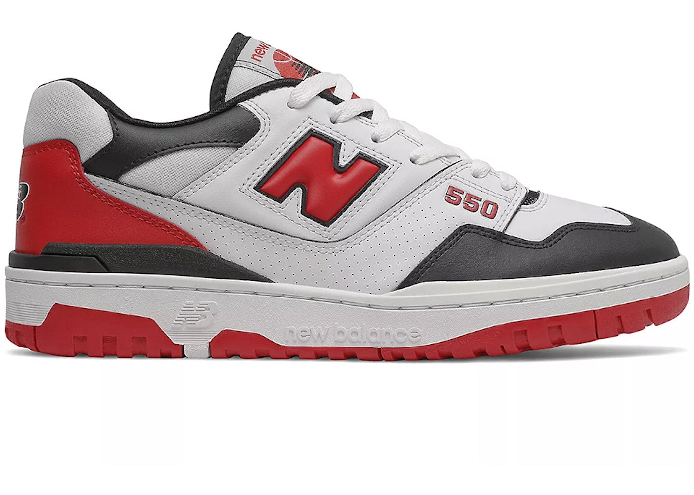 new balance 550 white red black