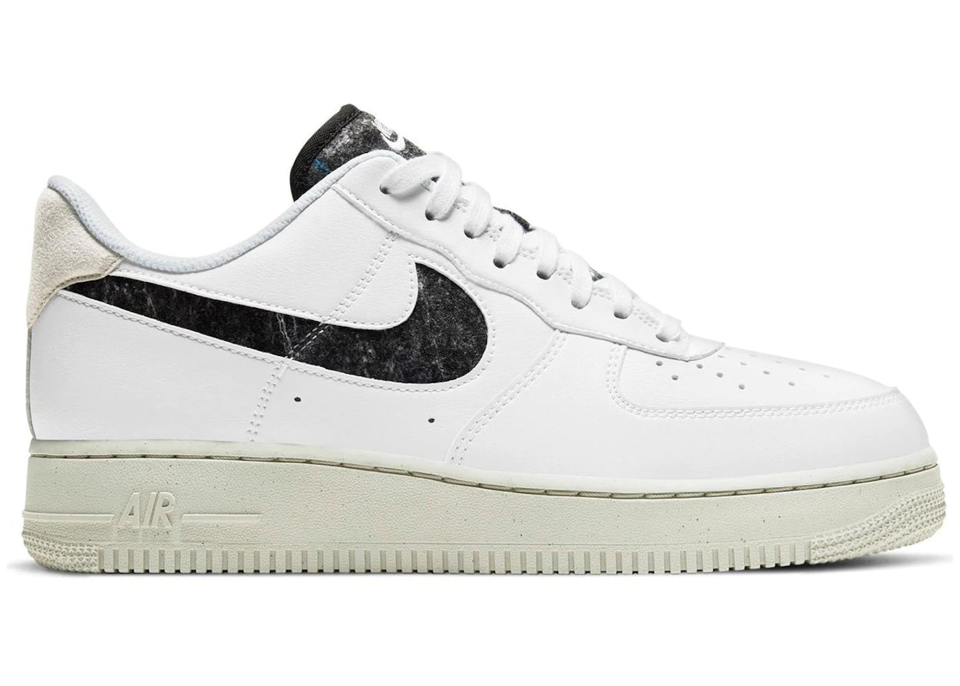 nike air force 1 low '07 se recycled white black light bone (w)