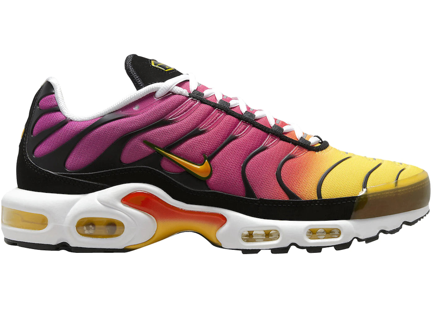 nike air max plus yellow pink gradient