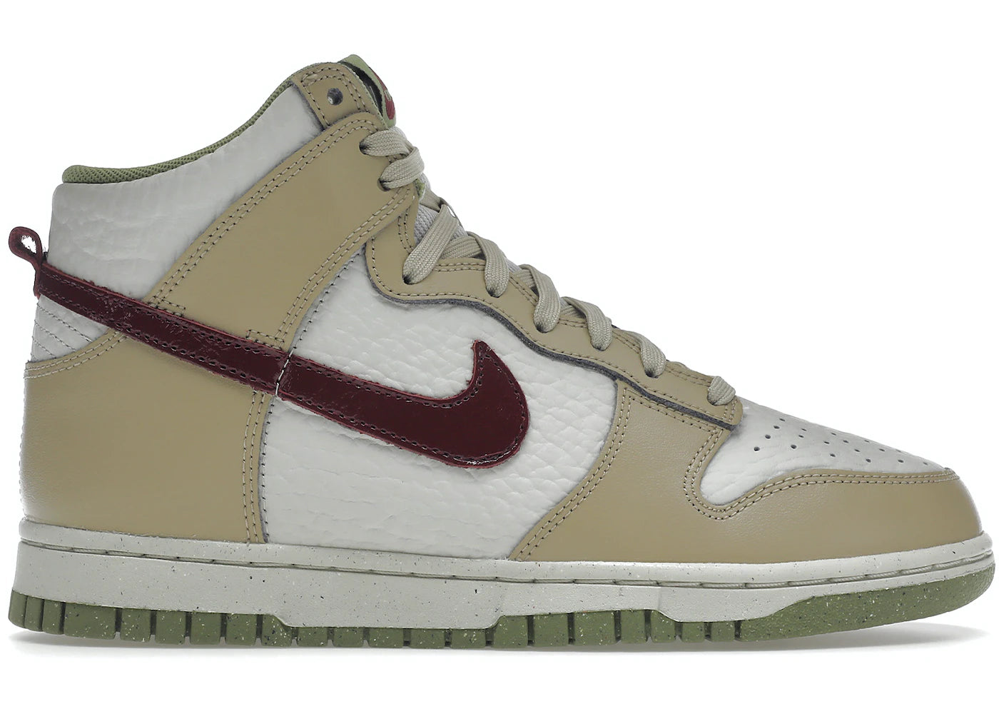 nike dunk high tumbled tan white brown (w)