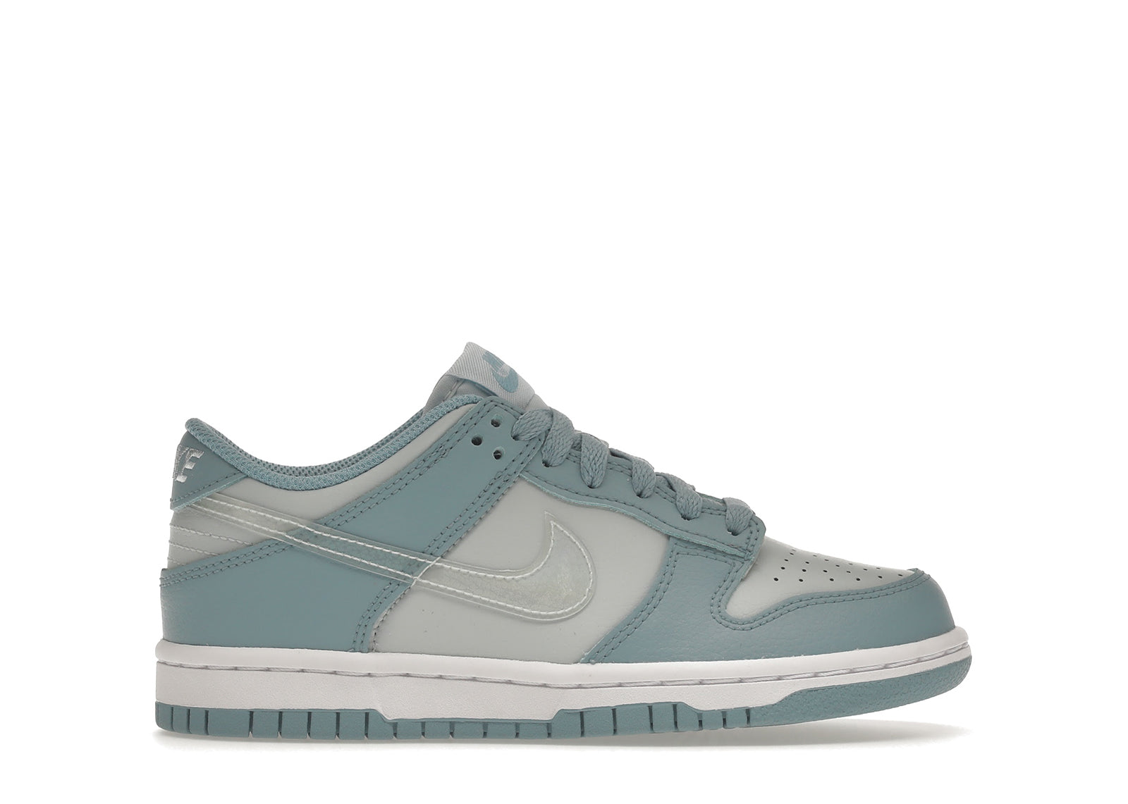 nike dunk low clear blue swoosh (gs)