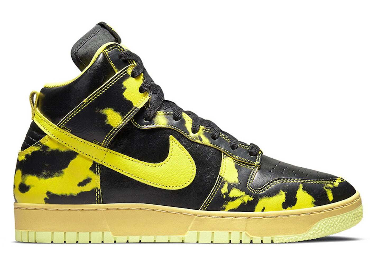 nike dunk high 1985 yellow acid wash